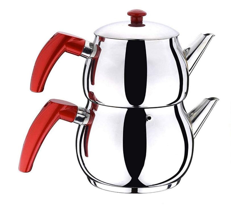 Stainless Steel Turkish Tea Pot Black - Caydanlik