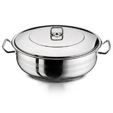 Stainless steel Shallow pot INDUCTION BOTTOM